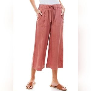 Thread & Supply - Wide Leg Cropped Pant - Rust - Size XL